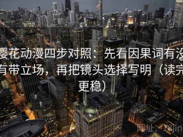 樱花动漫四步对照：先看因果词有没有带立场，再把镜头选择写明（读完更稳）