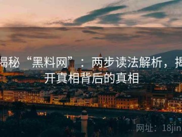 揭秘“黑料网”：两步读法解析，揭开真相背后的真相