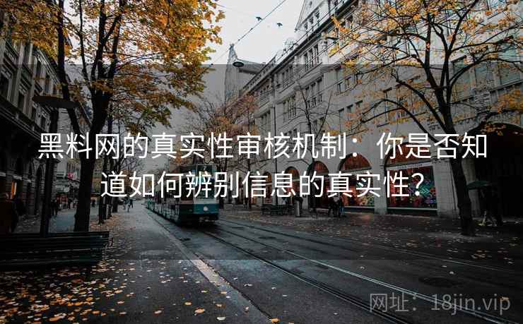 黑料网的真实性审核机制：你是否知道如何辨别信息的真实性？