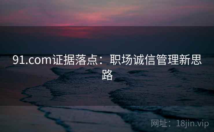 91.com证据落点：职场诚信管理新思路