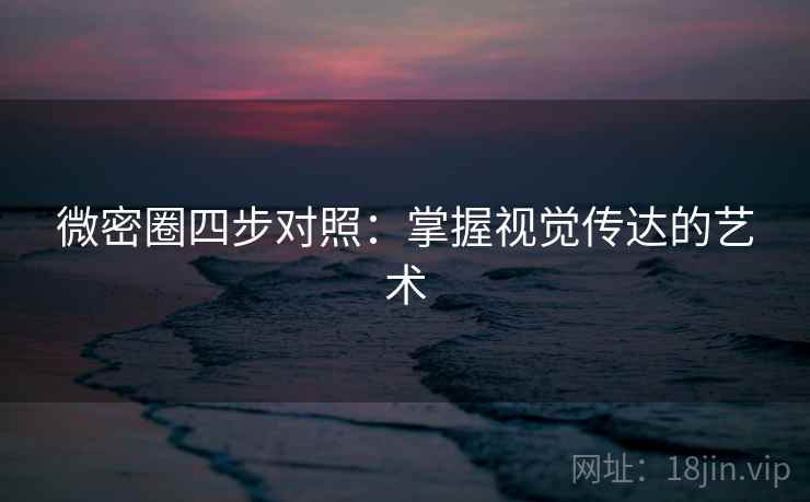 微密圈四步对照：掌握视觉传达的艺术